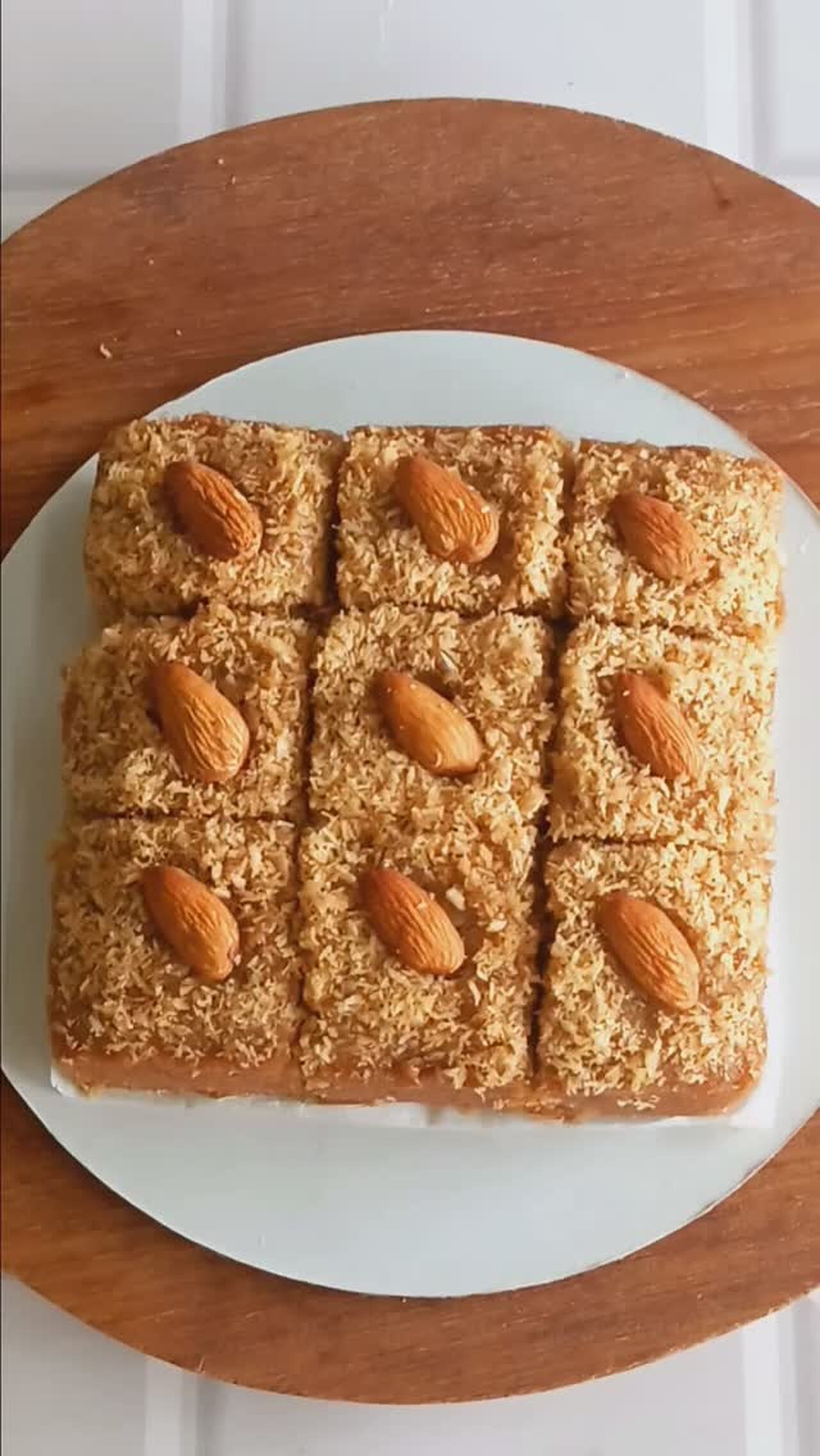 Nankhatai squares with almonds